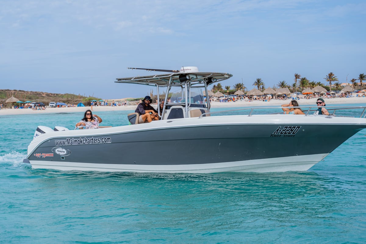 Private Boat Charter available for rent with Aruba Adventure